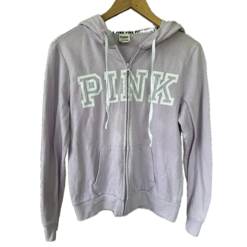 Victoria's Secret  PINK Soft Terry Full Zip Up Hoodie Gym Track Jacket S